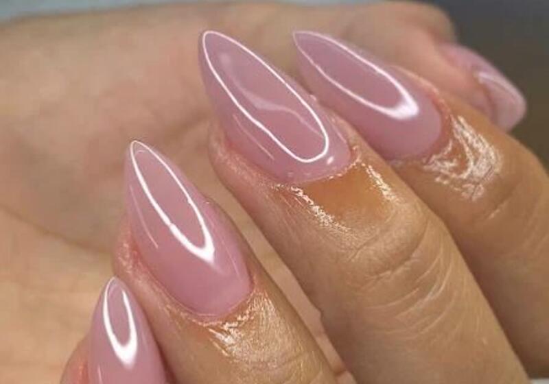 Gel manicure being applied at Aurora